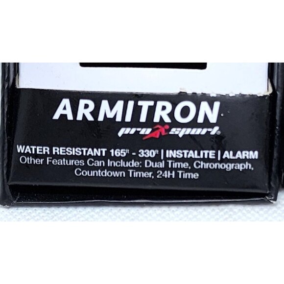 Armitron Pro Sport Yellow-Black Watch: Water-Resistant Dual Time & Chrono Unisex - Picture 12 of 15